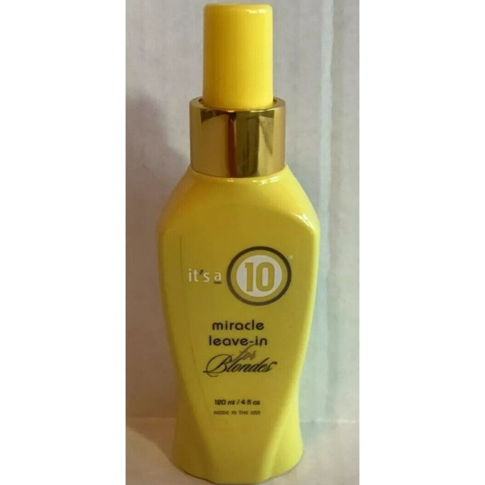 It's a 10 Miracle Leave In For Blondes 4 fl oz / 120 ml Yellow Bottle Tones Hair